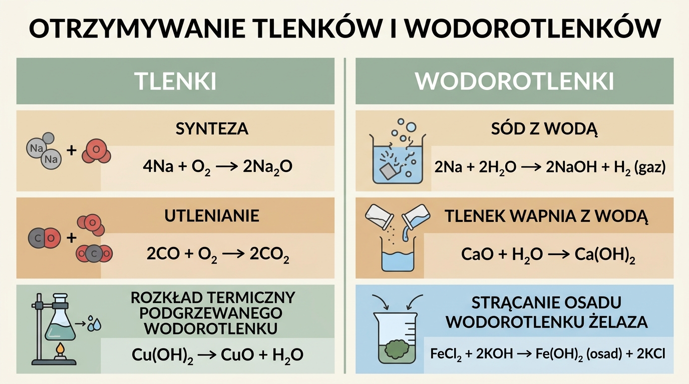 Metody otrzymywania tlenków i wodorotlenków z zeszytu